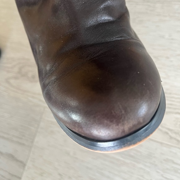 Michael Kors Signature Brown Leather Ankle Suede Fulton Harness Boots Size 10 - Picture 8 of 9